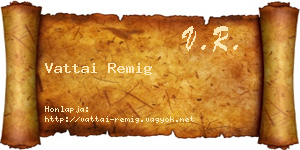 Vattai Remig névjegykártya
